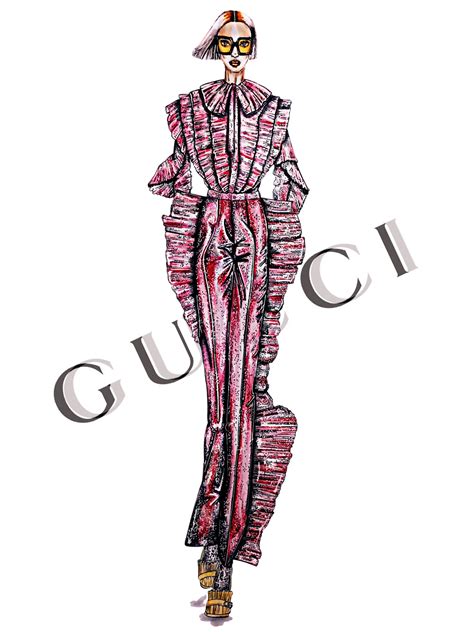 gucci fashion illustration|famous fashion designer gucci.